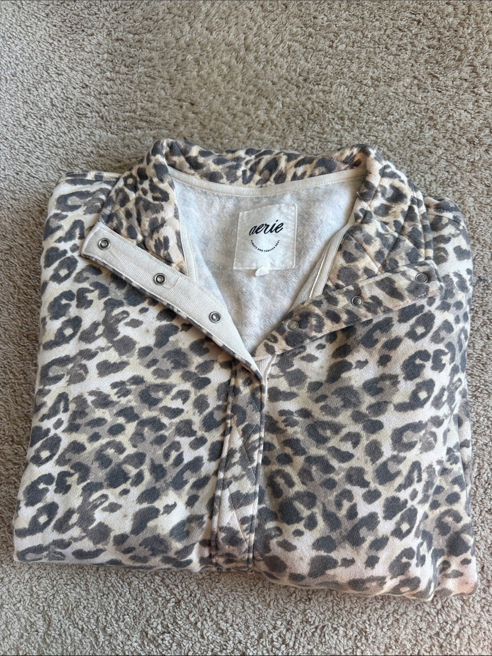 Aerie Oh Snap Leopard Print Sweatshirt
